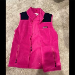 Vineyard Vine Pink zip vest ladies small
